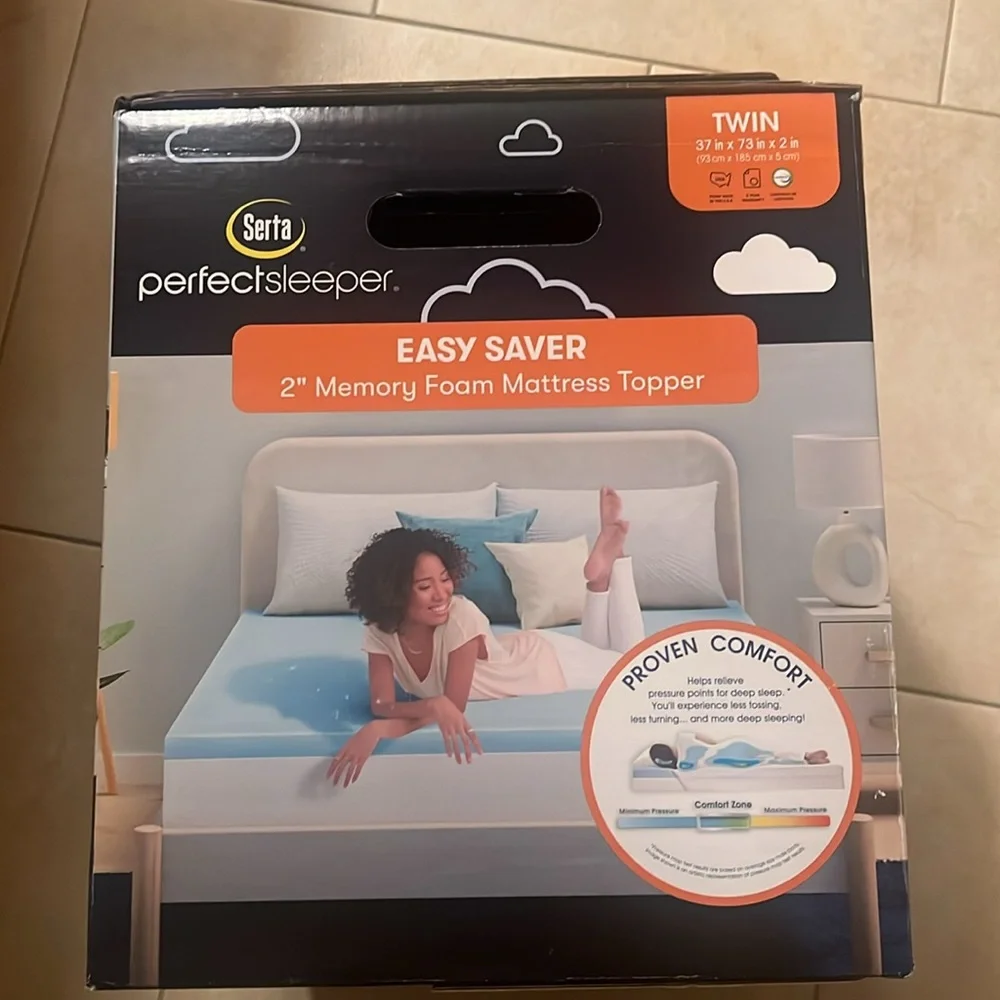 Serta Perfect Sleeper Blue Mattress Topper